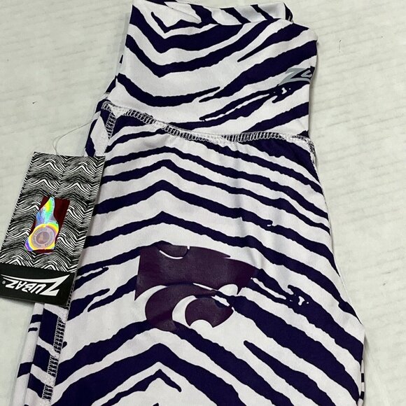 Zubaz Leggings Womens XS Purple Animal Zebra Print NFL Football‎ Atlanta Falcons - Picture 2 of 9